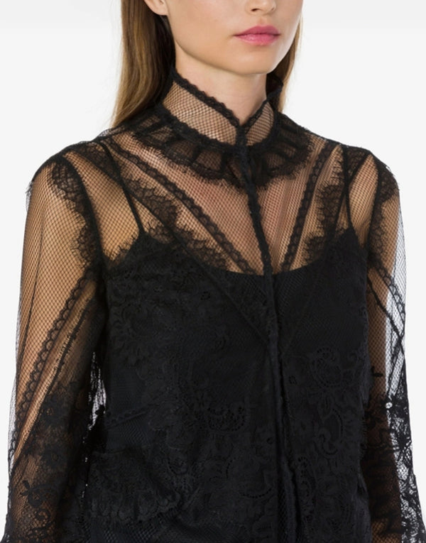 Black Lace Shirt