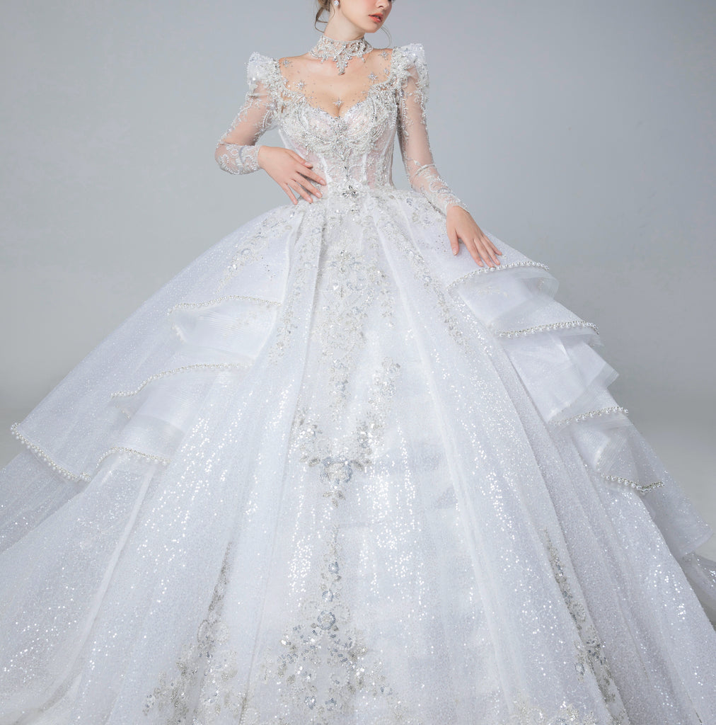 Crystal-Embellished Princess Ball Gown