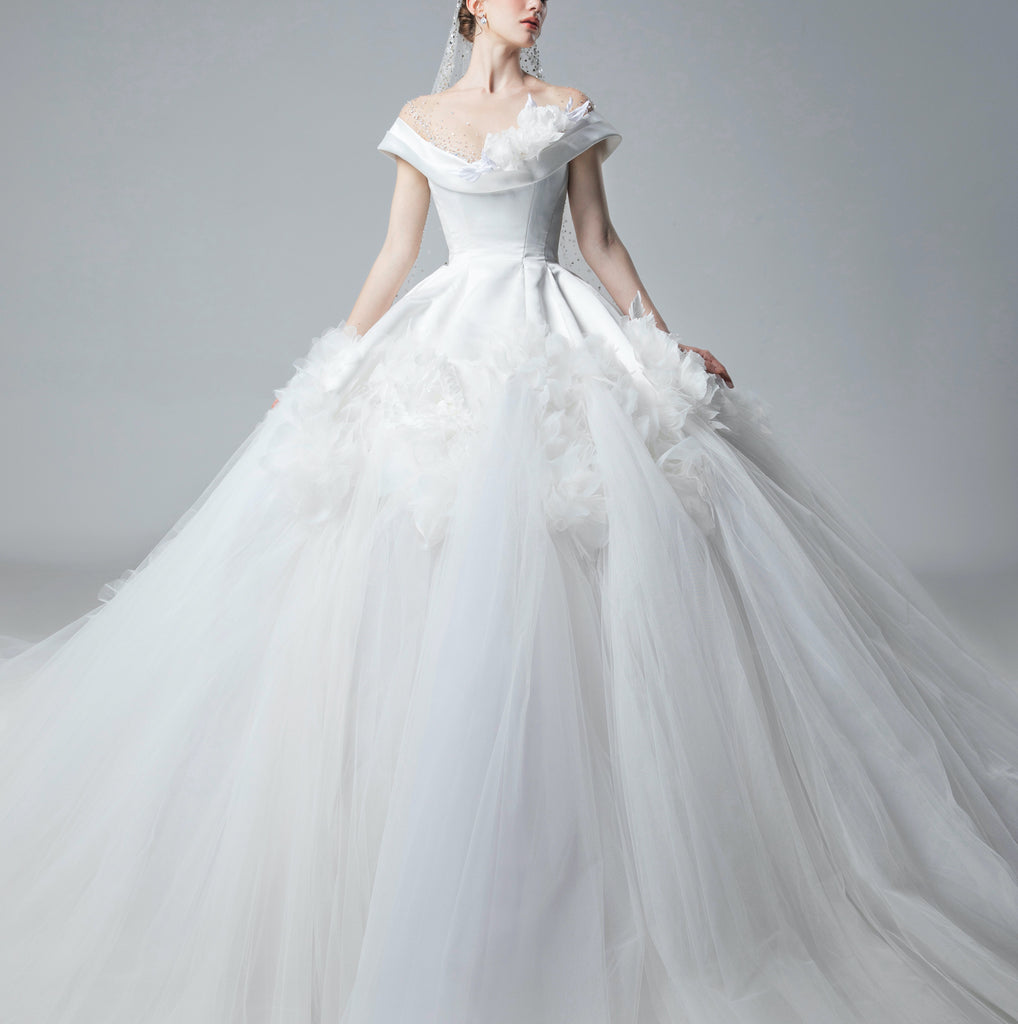 Elegant Off-Shoulder Ball Gown