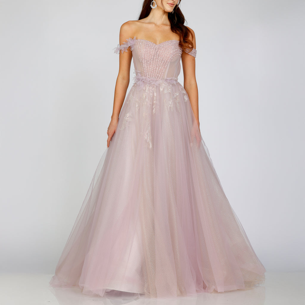 Off-Shoulder Corset Ballgown