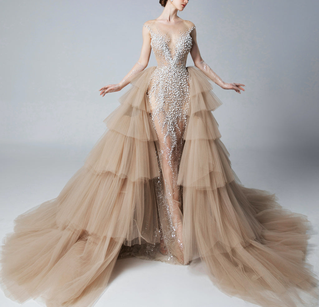 Ethereal Elegance In Golden Layers