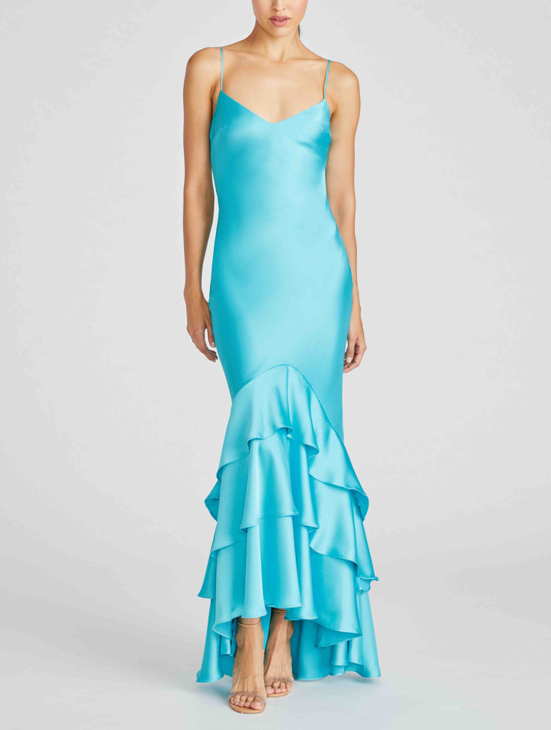 Lenora Satin Midi Dress