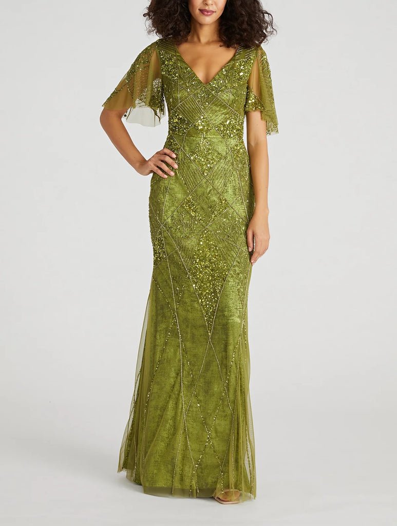 Tamia Contour Beaded Gown