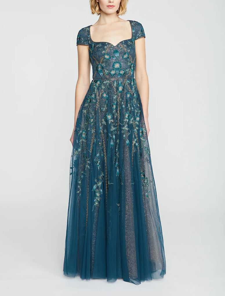 Noelle Floral Embroidered Gown