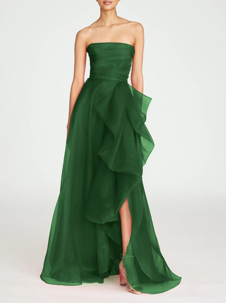 Teresa Strapless Draped Gown