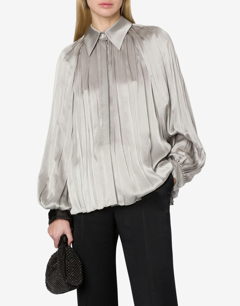 Grey Satin Blouse