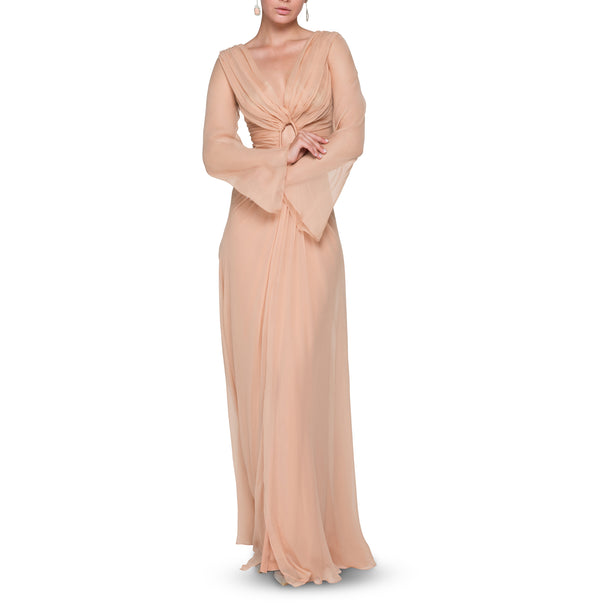 Organic Silk Chiffon Long Dress