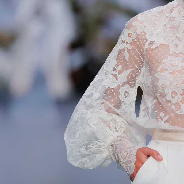 Embroidered Sheer Lace Blouse 