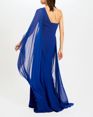 Cobalt Chiffon Dress