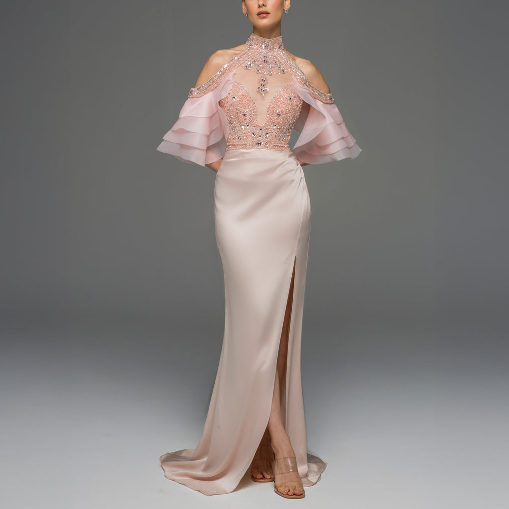 Petale De Rose Long Couture Dress