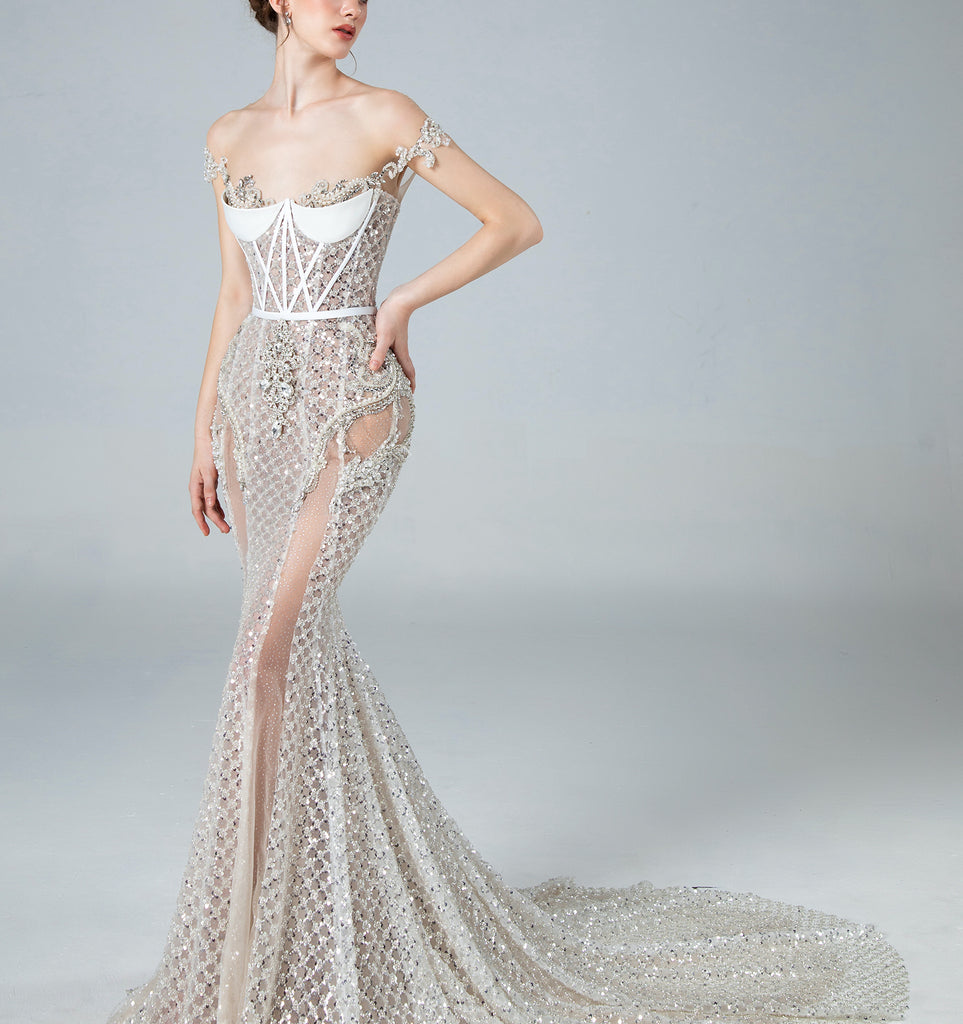 Regal Crystal Elegance Gown