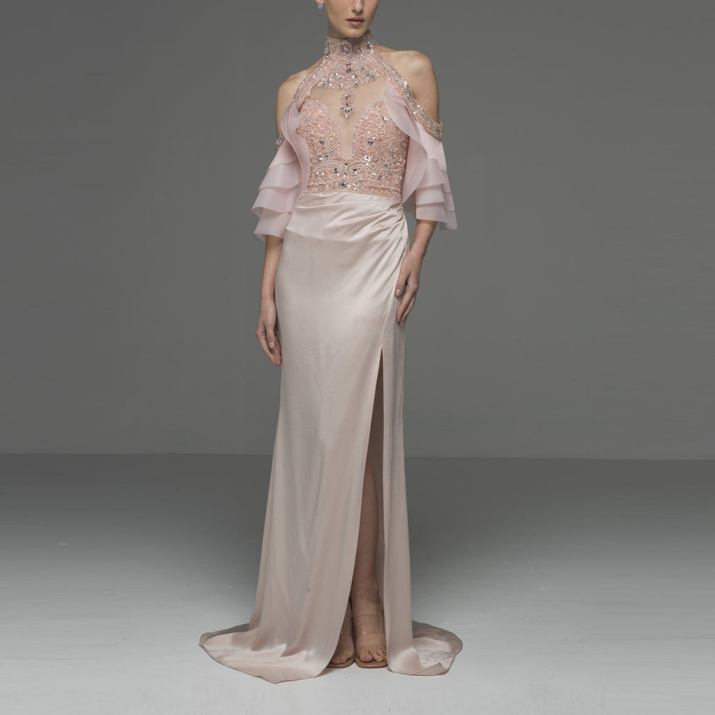 PETALE DE ROSE LONG COUTURE DRESS