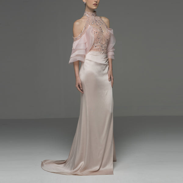 PETALE DE ROSE LONG COUTURE DRESS