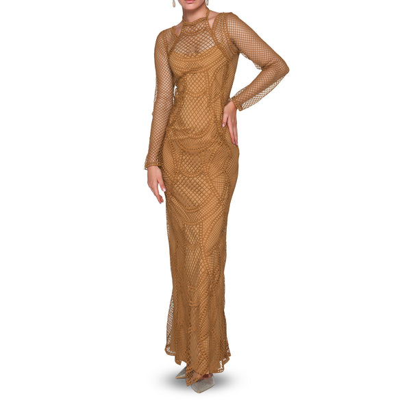 Ribbed Scoop Long Dress