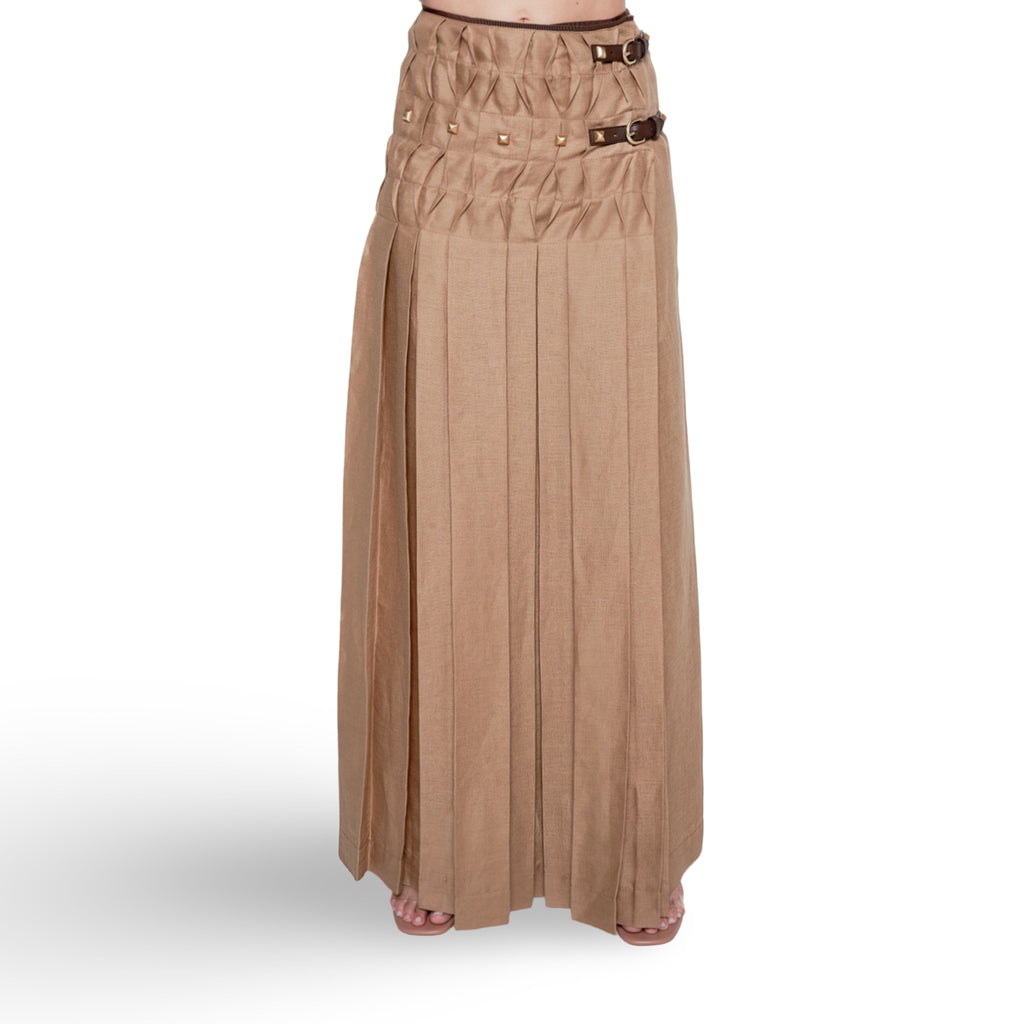 Linen Finish Long Skirt