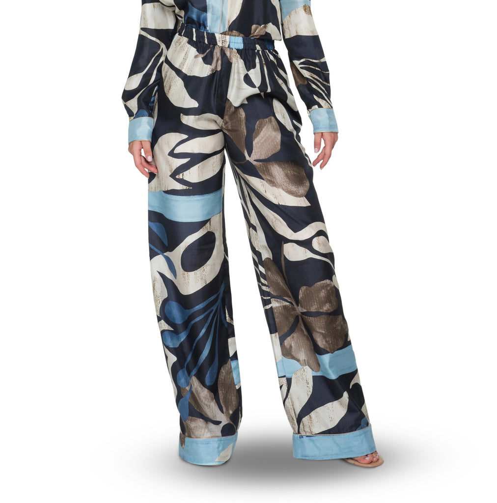 Fantasy Print Silk Trouser