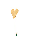 Heart Gold Plated Brass Pin, 10 DECOART - elilhaam.com