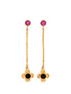 Little Flower Gold Plated Brass Earrings, 10 DECOART - elilhaam.com