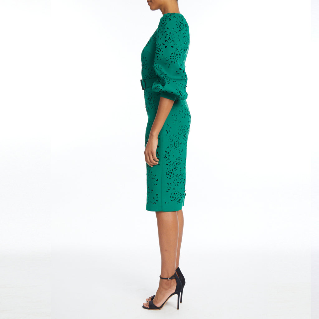 Emerald green pencil dress hotsell