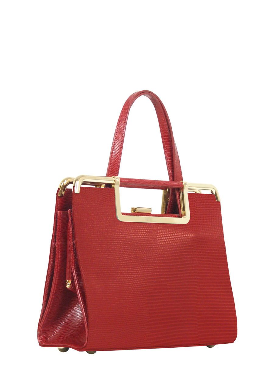 Audrey Accordion Satchel in Ruby – Elilhaam