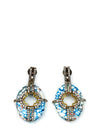 Multi Color Stone Earring with Blue base, KOUKLA - elilhaam.com